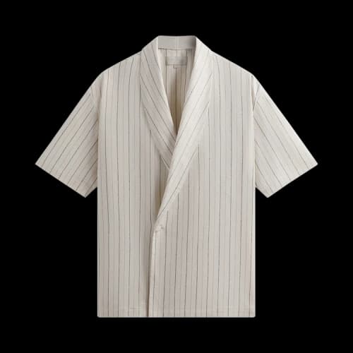 Kith Striped Twill Thompson Crossover Shirt 'Sandrift'