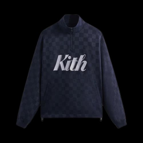 Kith Double Knit Davis Quarter Zip Pullover 'Nocturnal'
