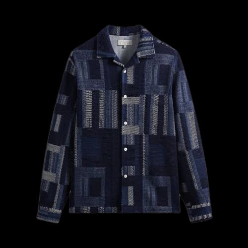 Kith Geometric Knit Cohen Shirt 'Nocturnal'