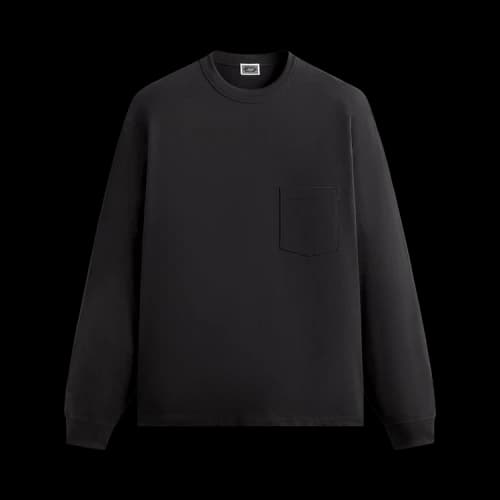 Kith Long-Sleeve Leonard Pocket Tee 'Black'