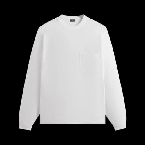 Kith Long-Sleeve Leonard Pocket Tee 'White'