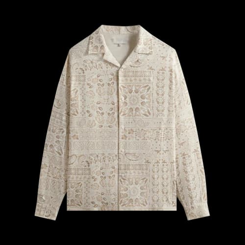 Kith Lyocell Long-Sleeve Thompson Camp Collar Shirt 'Canvas'