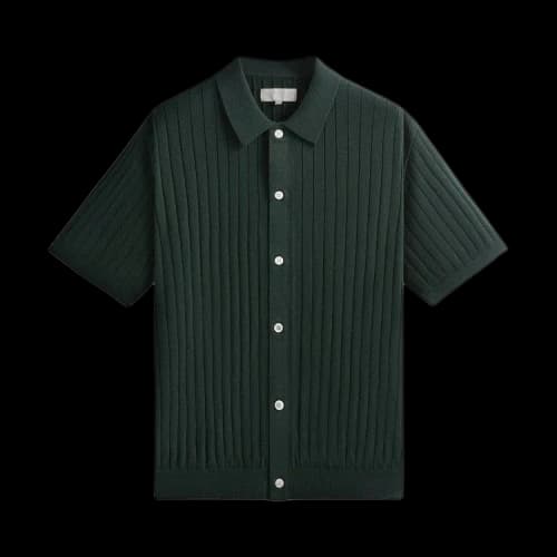 Kith Rhys Knit Stripe Button Down Shirt 'Stadium'