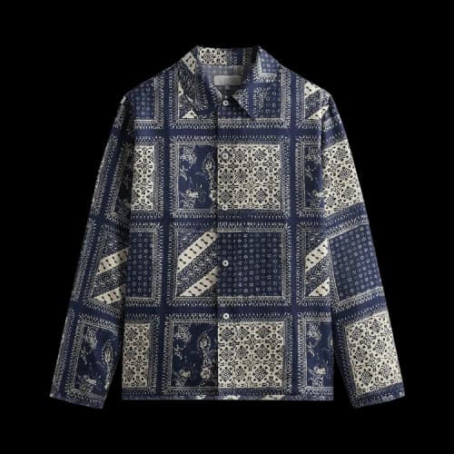 Kith Silk Twill Boxy Collared Overshirt 'Vista'