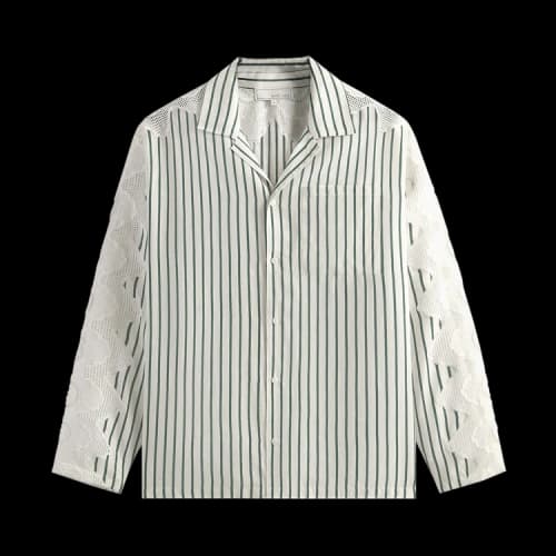 Kith & Kin Lace Combo Adonis Camp Collar Shirt 'Silk'