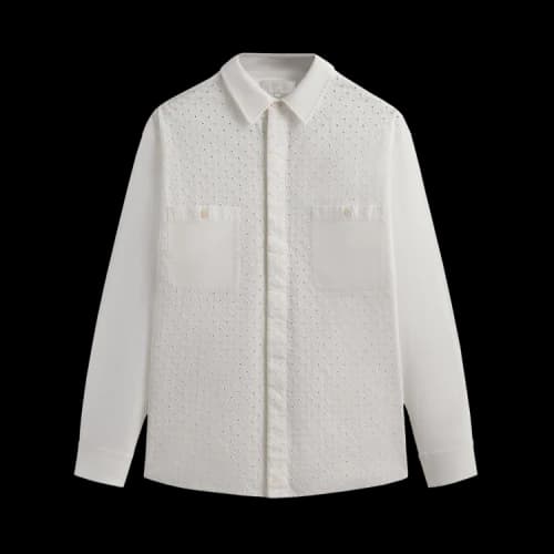 Kith Lattice Floral Long-Sleeve Apollo Shirt 'Silk'