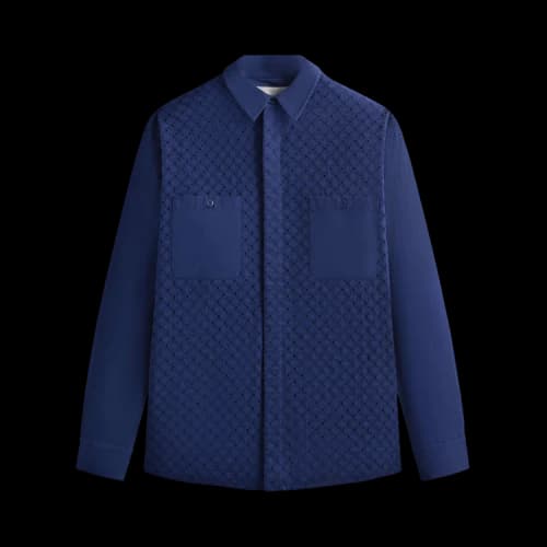 Kith Lattice Floral Long-Sleeve Apollo Shirt 'Cave'