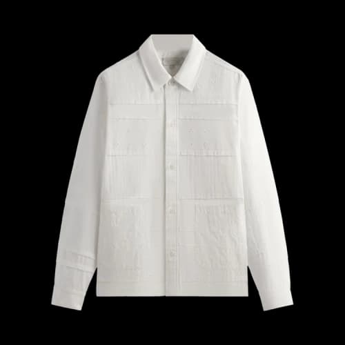 Kith Mixed Embroidery Boxy Collared Overshirt 'Silk'