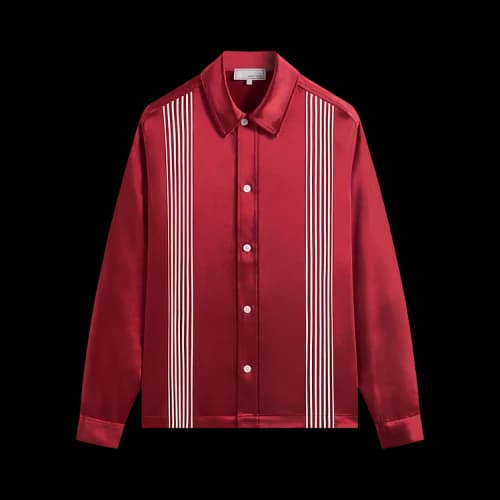 Kith & Kin Stripe Combo Long-Sleeve Boxy Collared Overshirt 'Bitters'