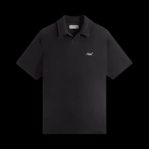 Kith Micro Waffle Drew Polo 'Black'