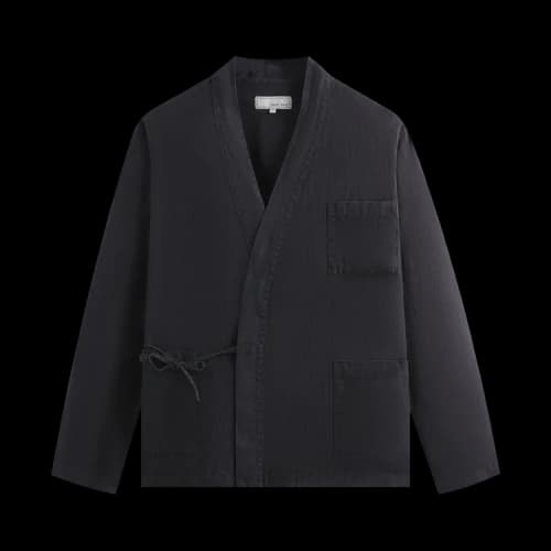 Kith & Kin Herringbone Linen Karter Long-Sleeve Gi 'Black'