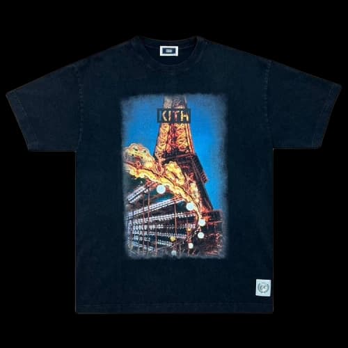 Kith Paris Exclusive Eiffel Tower Vintage Tee 'Black'