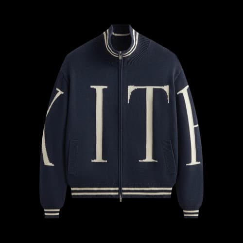 Kith Big Letter New York Wyona Full Zip Sweater 'Nocturnal'
