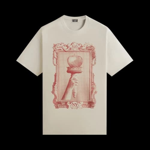 Kith NY to the World Liberty Apple Flame Vintage Tee 'Sandrift'