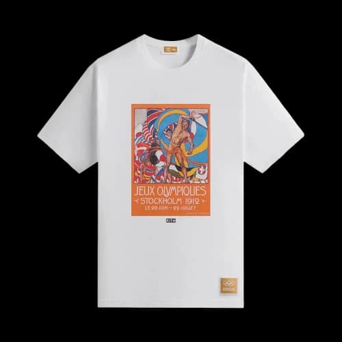 Kith For Olympics Heritage Stockholm 1912 Vintage Tee 'White'