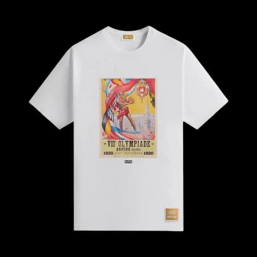 Kith For Olympics Heritage Antwerp 1920 Vintage Tee 'White'