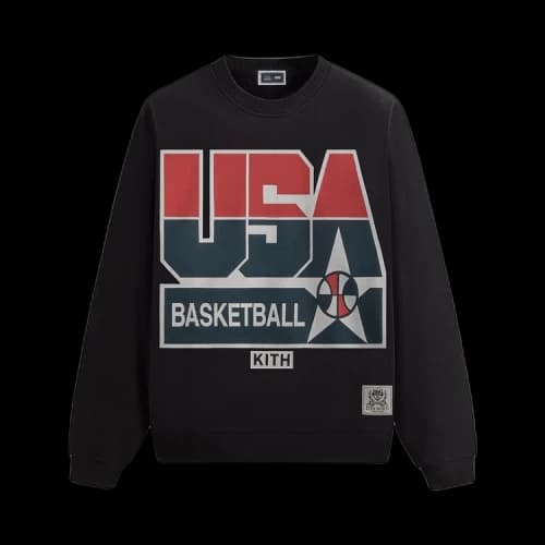 Kith For USA Basketball Legend Vintage Nelson Crewneck 'Black'