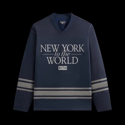 Kith NY to the World Big Apple Malik Long Sleeve Mesh Jersey 'Nocturnal'
