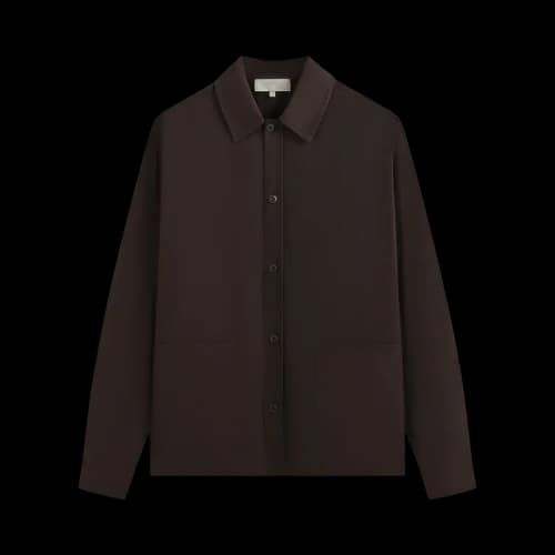 Kith Silk Cotton Long-Sleeve Boxy Collar Overshirt 'Incognito'