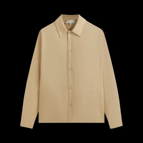 Kith Silk Cotton Long-Sleeve Boxy Collar Overshirt 'Arete'