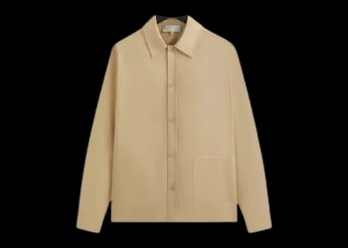 Kith Silk Cotton Long Sleeve Boxy Collar Overshirt Arete