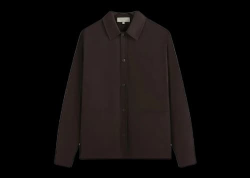 Kith Silk Cotton Long Sleeve Boxy Collar Overshirt Incognito