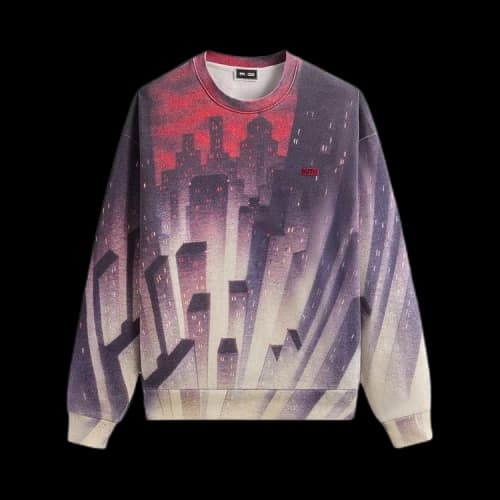 Kith x Batman Animated City Vintage Nelson Crewneck 'Allure'