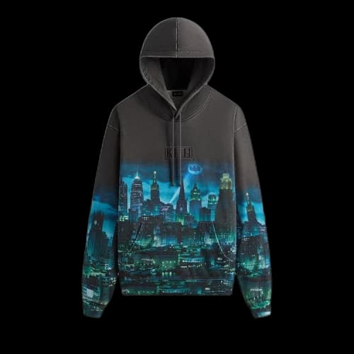 Kith x Batman Gotham Vintage Nelson Hoodie 'Black'