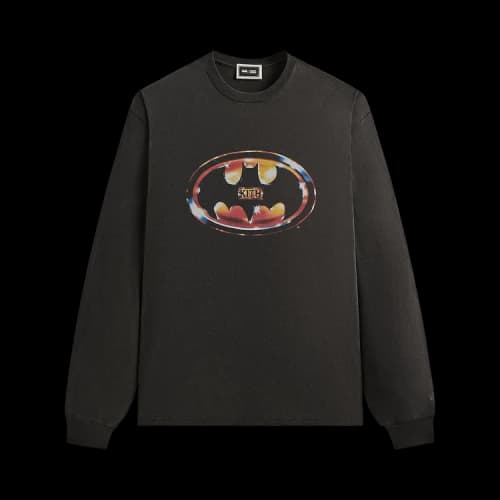 Kith x Batman Logo Vintage Long Sleeve Tee 'Black'