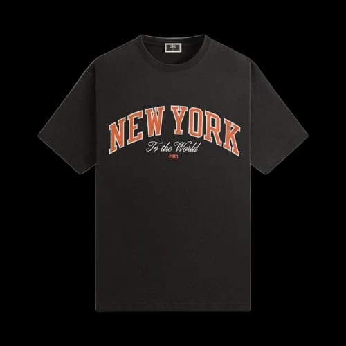 Kith For The New York Knicks New York To The World Vintage Tee 'Black'