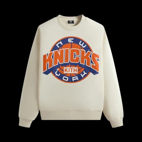 Kith For The New York Knicks Showtime Vintage Nelson Crewneck 'Sandrift'