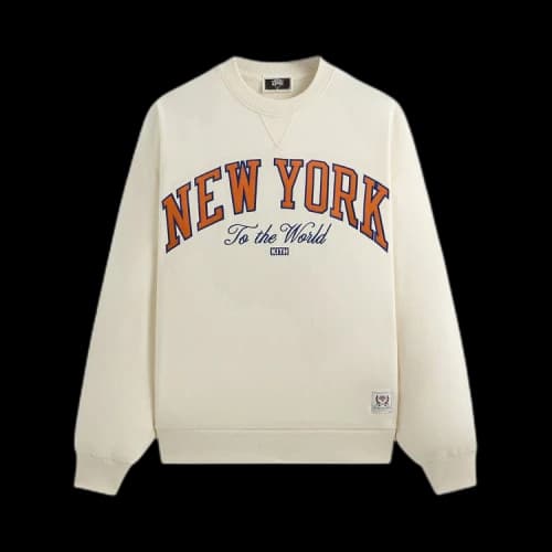 Kith For The New York Knicks Vintage Nelson Crewneck 'Sandrift'