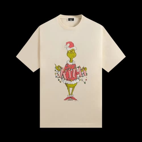 Kith x The Grinch Ornament Vintage Tee 'Sandrift'