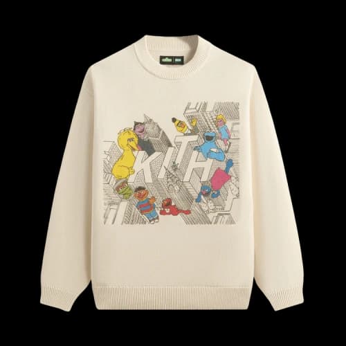 Kith x Sesame Street City Outline Sweater 'Sandrift'