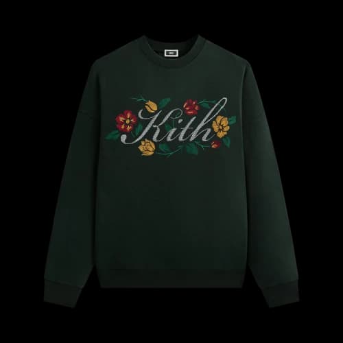 Kith Floral Script Nelson Crewneck 'Stadium'