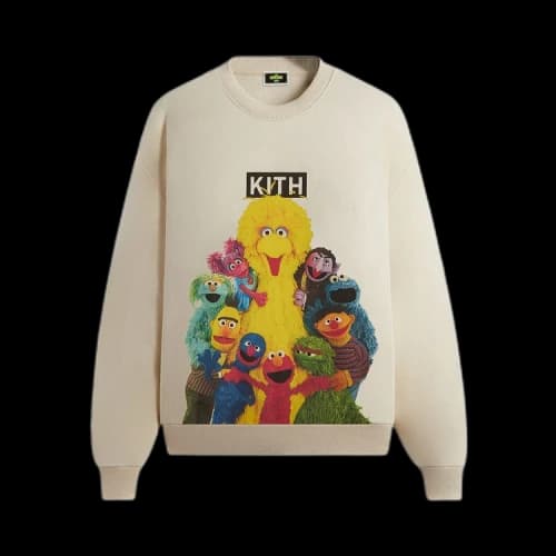 Kith x Sesame Street Group Hug Nelson Crewneck 'Waffle'
