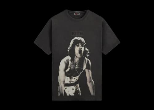 Kith x The Rolling Stones Mick Jagger Concert Photo Vintage Tee Black