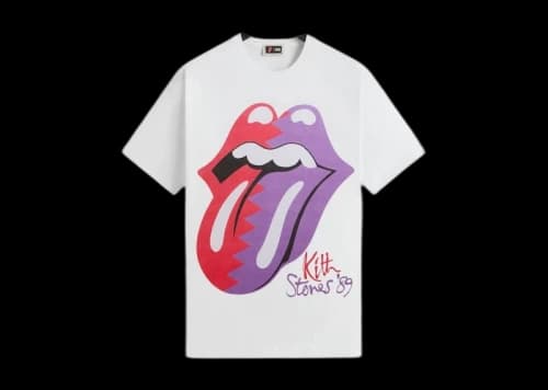 Kith x The Rolling Stones 1989 Tongue Vintage Tee White