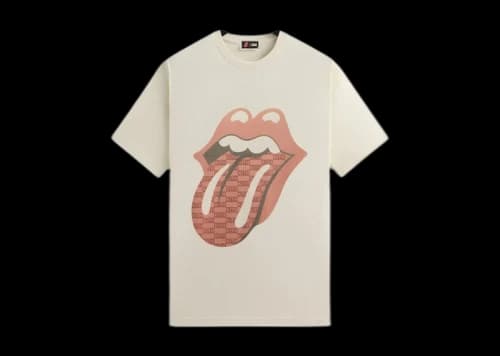 Kith x The Rolling Stones Monogram Tongue Tee Sandrift