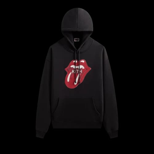 Kith For The Rolling Stones Classic Logo Nelson Hoodie 'Black'
