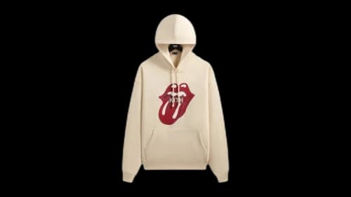 Kith x The Rolling Stones Classic Logo Nelson Hoodie Muslin