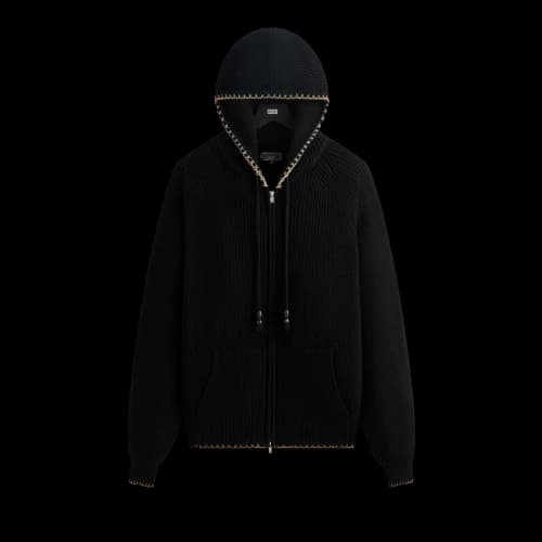 Kith Full Zip Miles Knit Hoodie 'Black'
