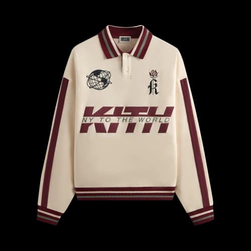 Kith Collegiate Nelson Collared Pullover 'Muslin'