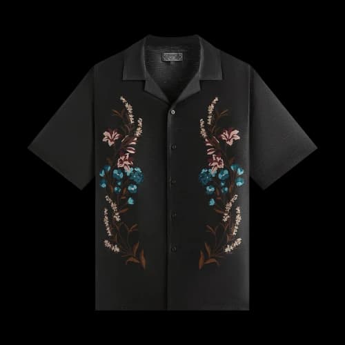 Kith Linen Thompson Camp Collar Shirt 'Black'