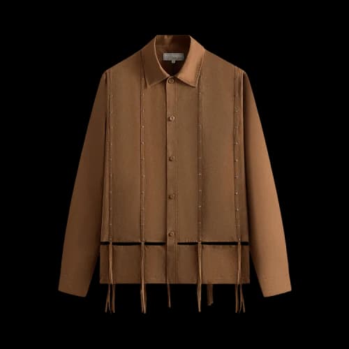 Kith & Kin Ribbon Long-Sleeve Boxy Collared Overshirt 'Modsy'