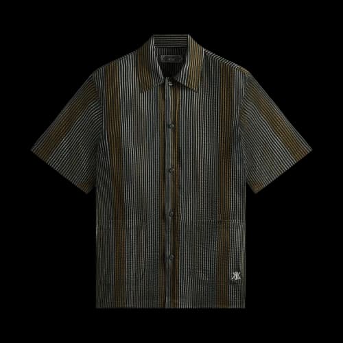 Kith Seersucker Boxy Collared Overshirt 'Stadium'