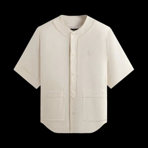 Kith Washed Denim Willis Baseball Shirt 'Sandrift'