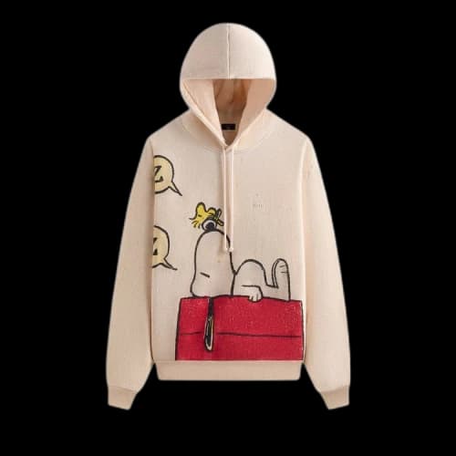 Kith For Peanuts Sleeping Doghouse Comic Nelson Hoodie 'Sandrift'