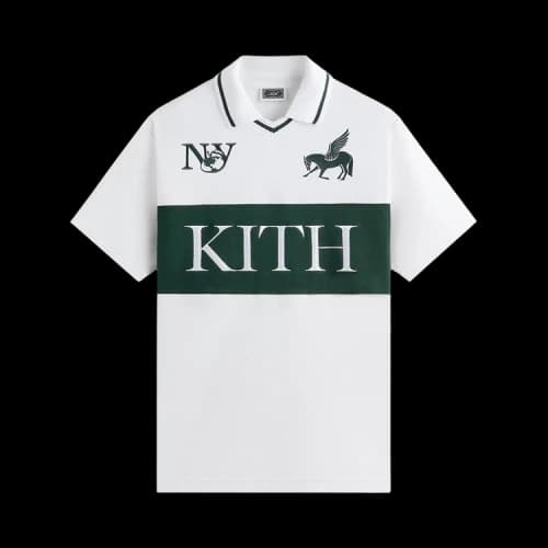 Kith Pique Short Sleeve Tap In Soccer Polo 'White'