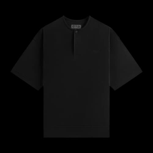 Kith Micro Waffle Short Sleeve Colby Pullover 'Black'